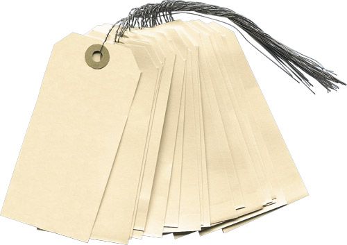 Porte-étiquettes avec cartes pour rayonnage en fil de métal standard – 6 po  S-14462 - Uline