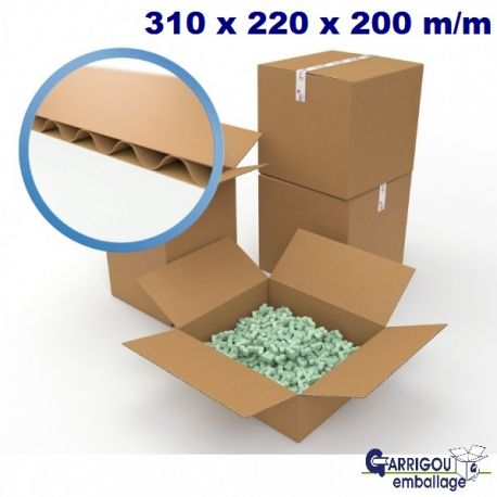 Caisse carton simple cannelure - Emballage et Stockage